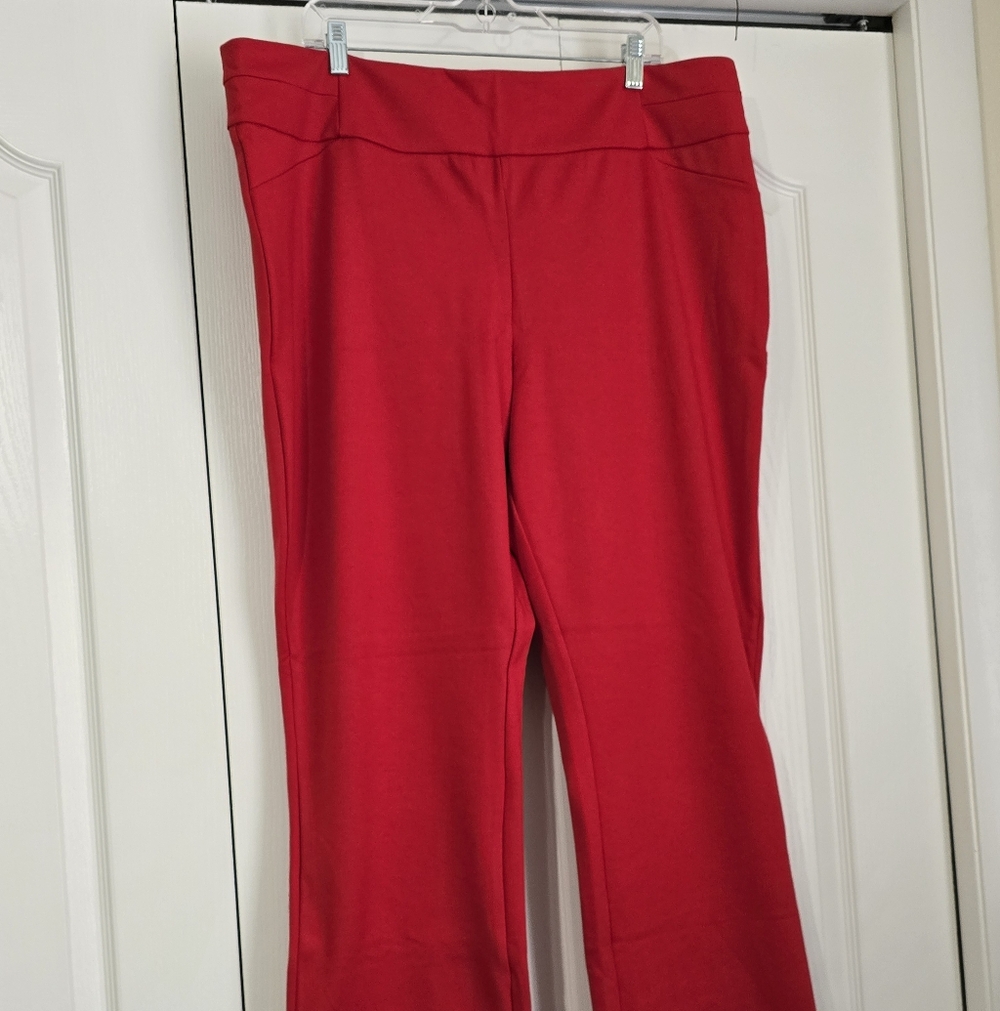 NY&C NEW YORK & COMPANY  Red  Pants Pull On Women's Sz XXL Average NWT